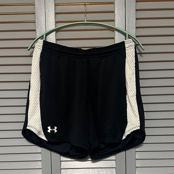 Under Armour Women's Athletic Shorts in Black and White - Picture 1 of 2